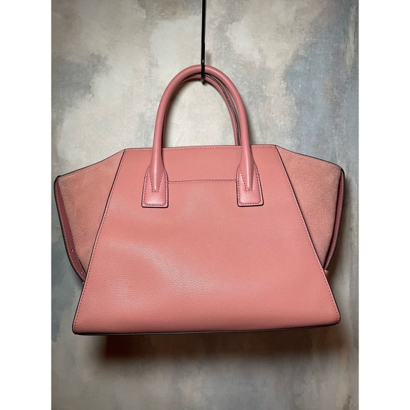 Michael Kors AVRIL Suede & Leather Satchel - Picture 2 of 13